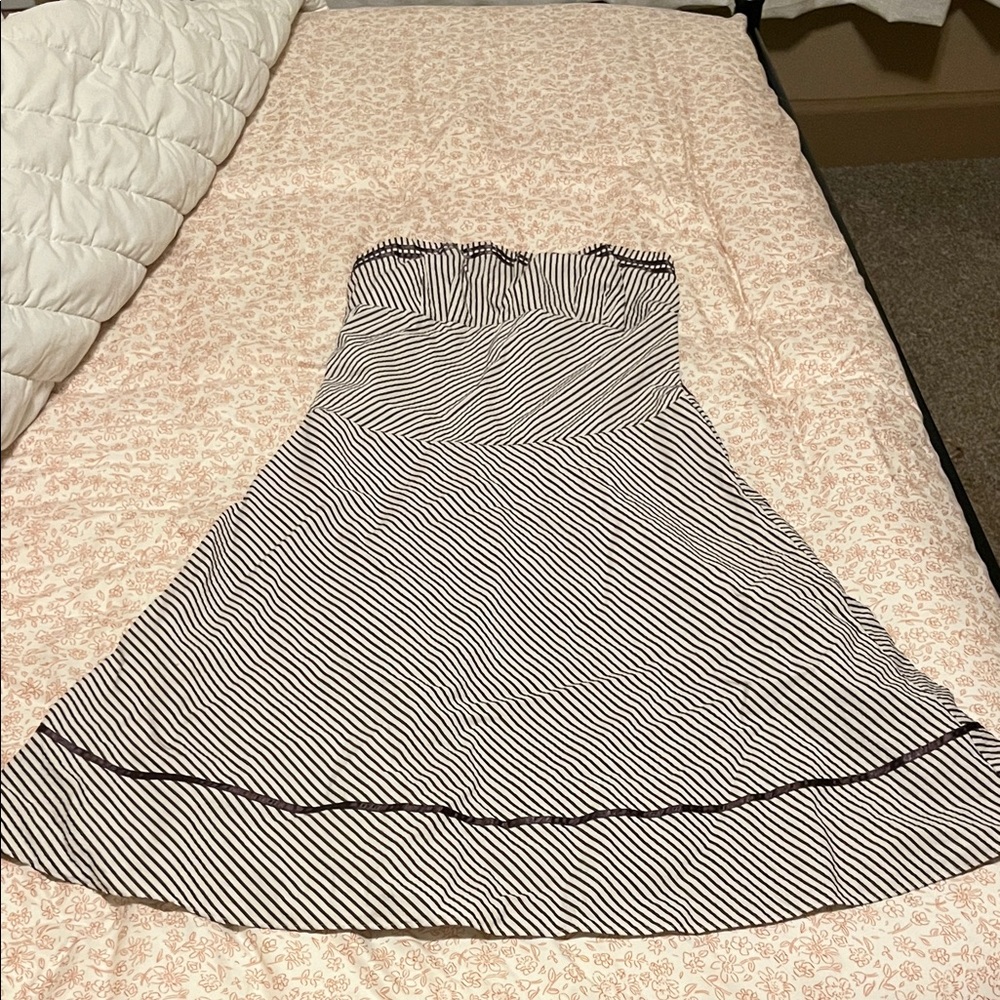 Teeze Me Black and White Striped Dress